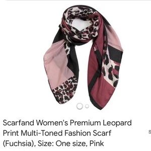 Clearance new Scarf&scarf rose and leopard print approximately 2ft by 6 ft